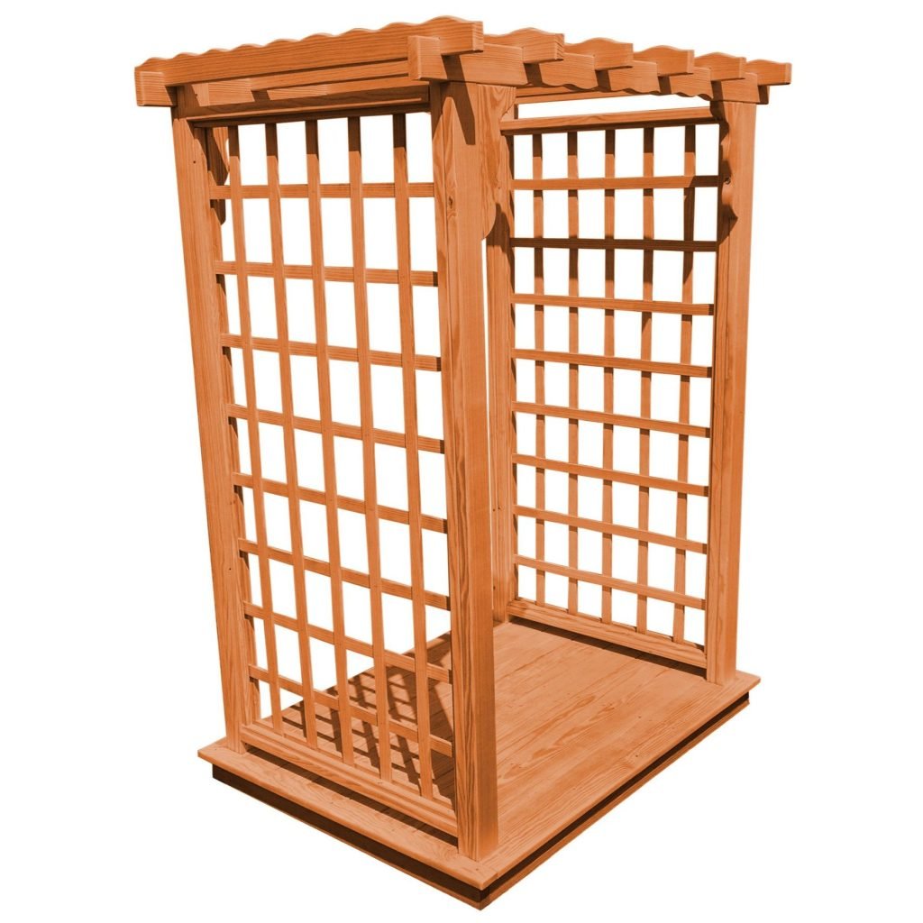Handcrafted Pine Arbor with Deck – Lexington by A&L Furniture, Made in USA
