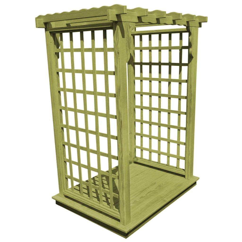 Handcrafted Pine Arbor with Deck – Lexington by A&L Furniture, Made in USA
