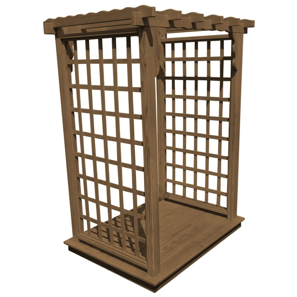 Handcrafted Pine Arbor with Deck – Lexington by A&L Furniture, Made in USA