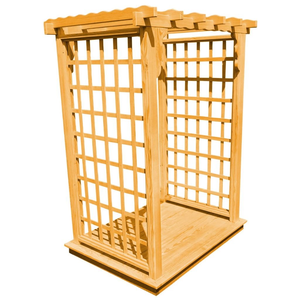 Handcrafted Pine Arbor with Deck – Lexington by A&L Furniture, Made in USA
