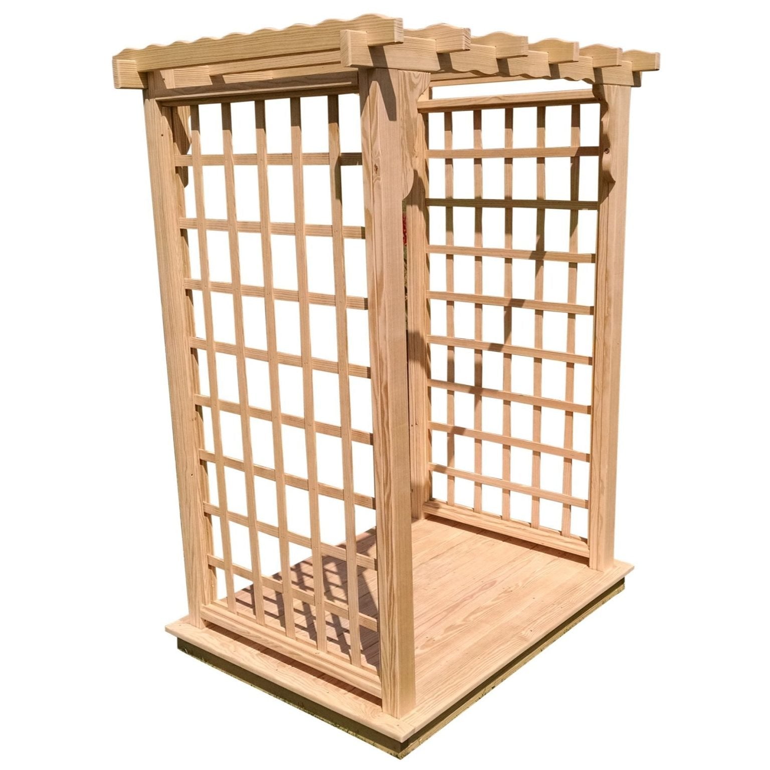 Handcrafted Pine Arbor with Deck – Lexington by A&L Furniture, Made in USA