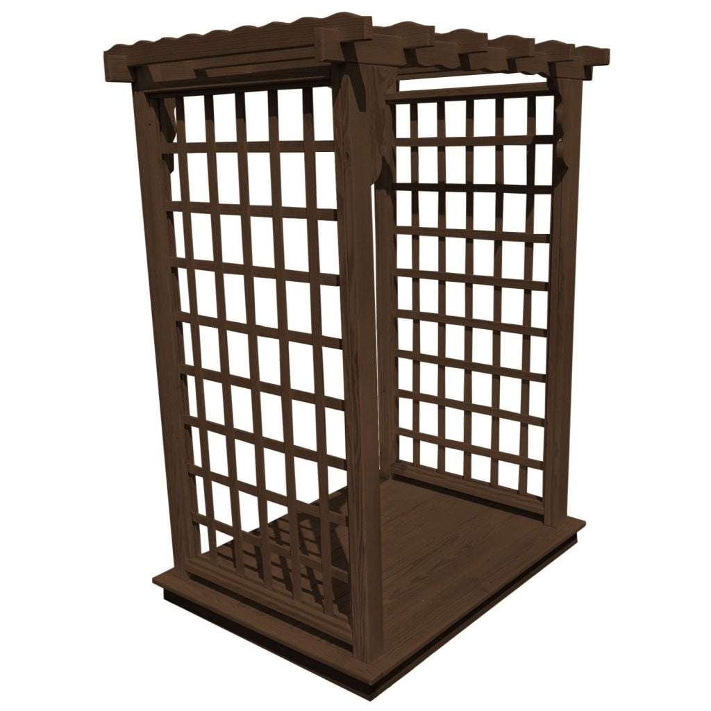 Handcrafted Pine Arbor with Deck – Lexington by A&L Furniture, Made in USA