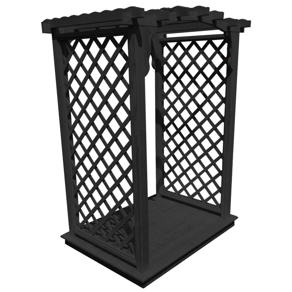 Custom Amish Arbor with Deck – Natural, White, or Stained Finish