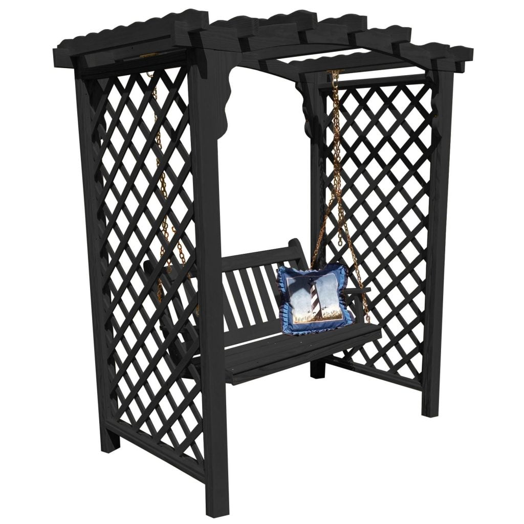 Lexington Pine Arbor with Swing – Handcrafted Outdoor Elegance by A&L Furniture