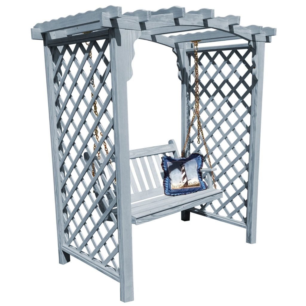 Lexington Pine Arbor with Swing – Handcrafted Outdoor Elegance by A&L Furniture