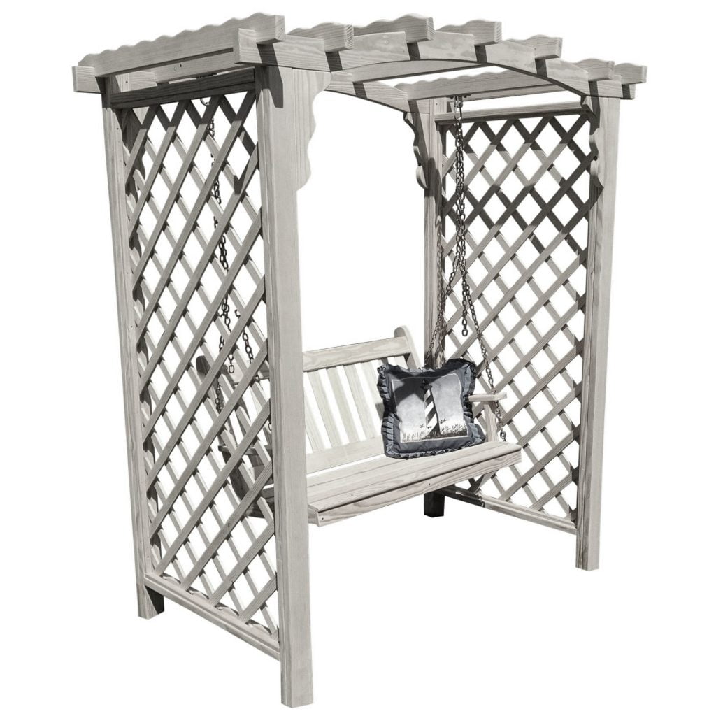 Lexington Pine Arbor with Swing – Handcrafted Outdoor Elegance by A&L Furniture