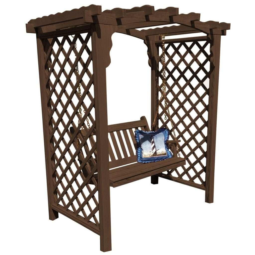 Lexington Pine Arbor with Swing – Handcrafted Outdoor Elegance by A&L Furniture