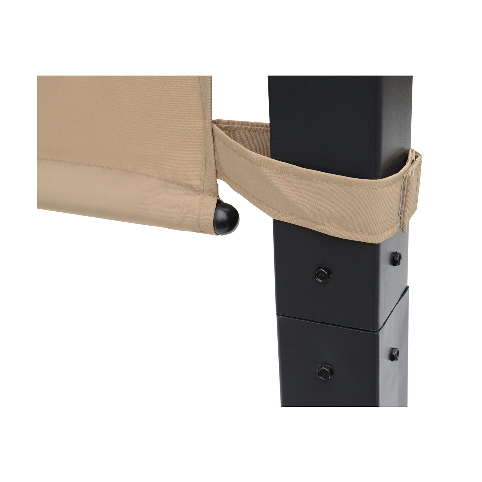 8' x 10' Steel Patio Pergola with Retractable Canopy