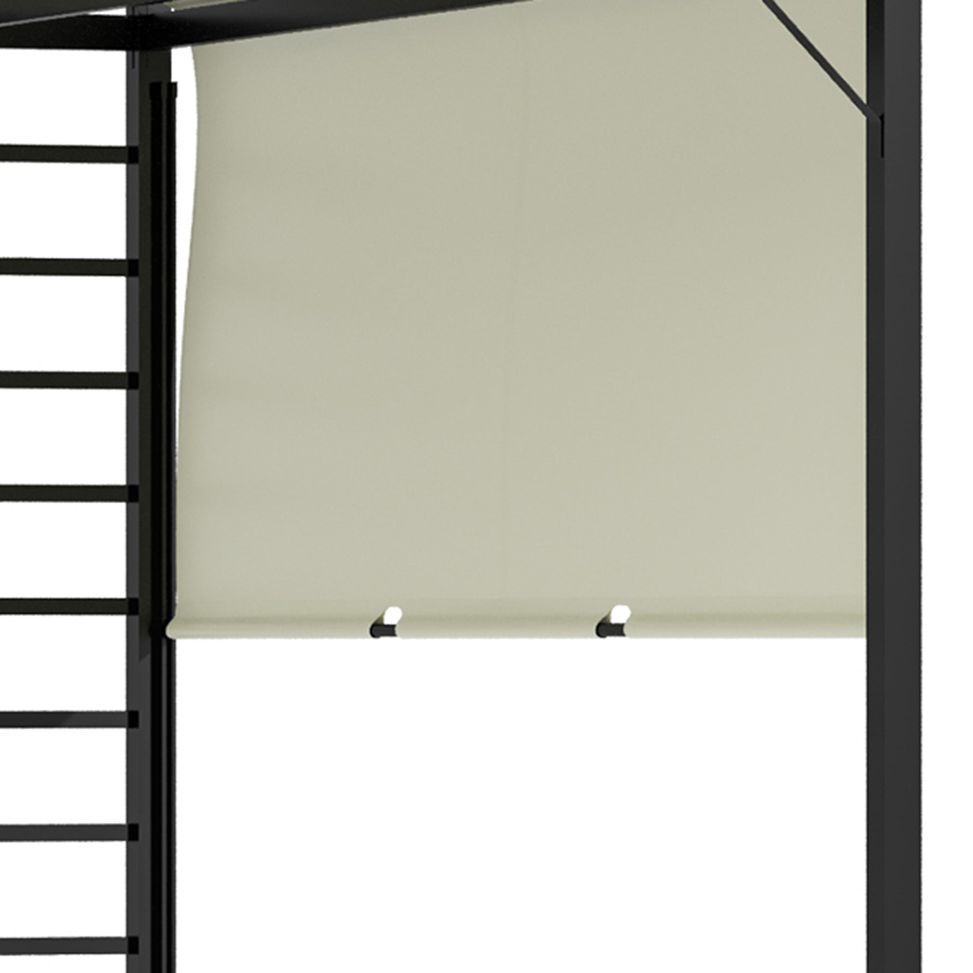 10' x 12' Adjustable Patio Pergola Gazebo with Retractable Side Canopy