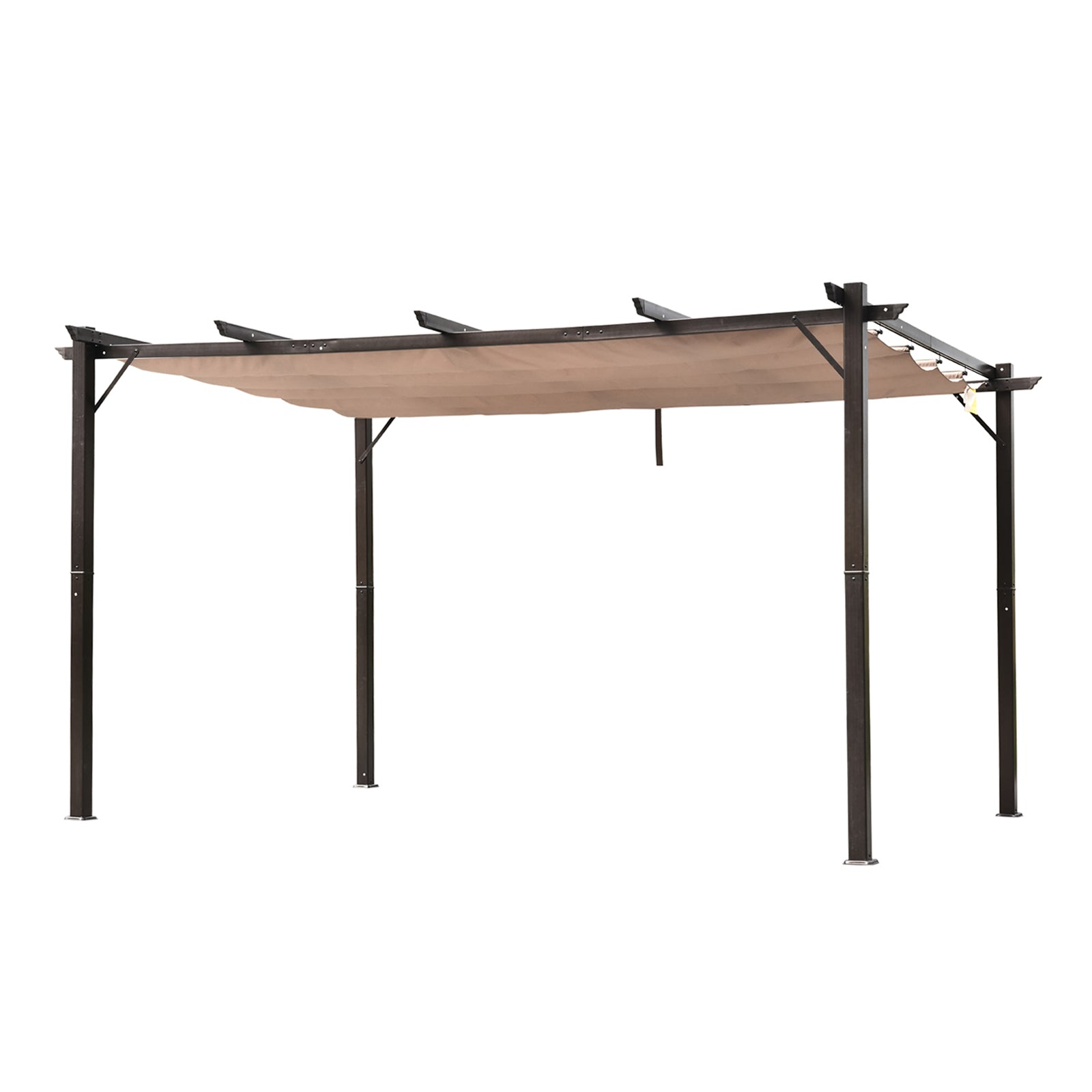 10' x 13' Outdoor Pergola Canopy with Sliding Shade