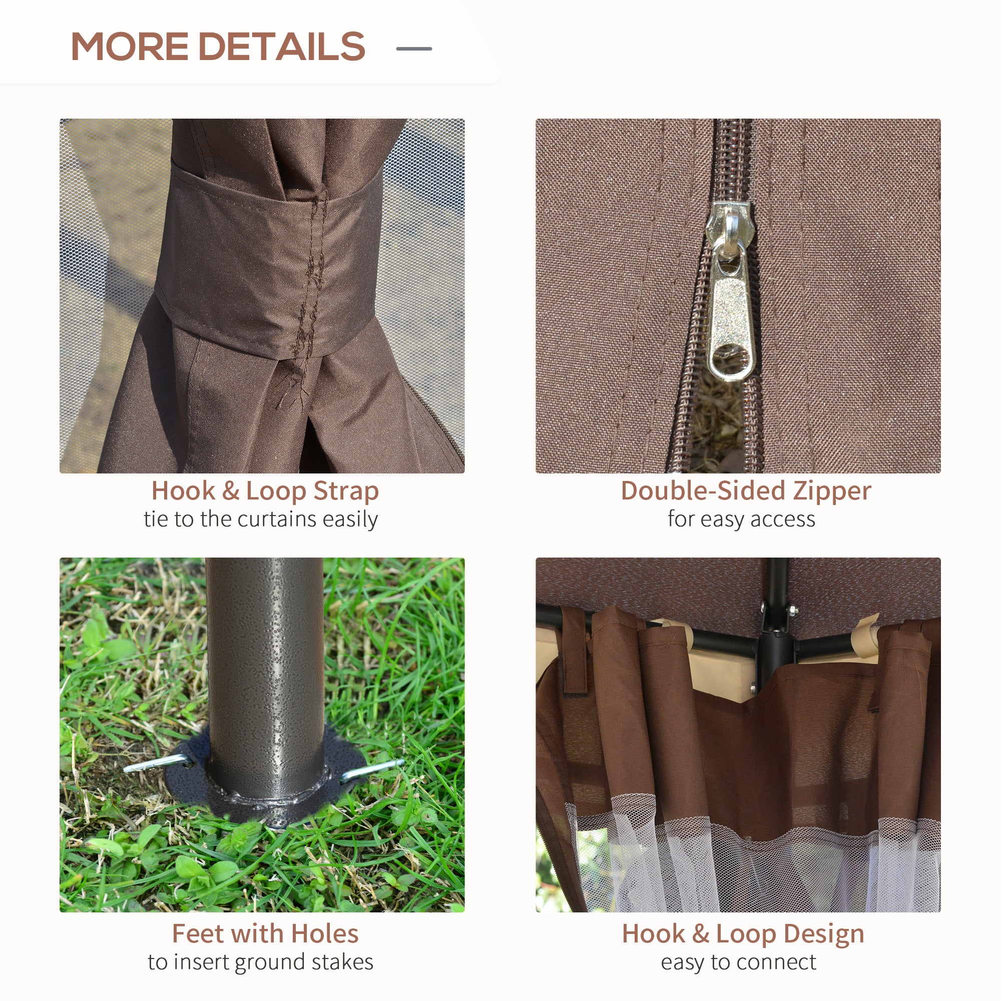 12 ft. Hexagonal Gazebo with Double Roof, Mesh Netting & Privacy Curtains – Outdoor Patio Canopy for Events & Entertaining