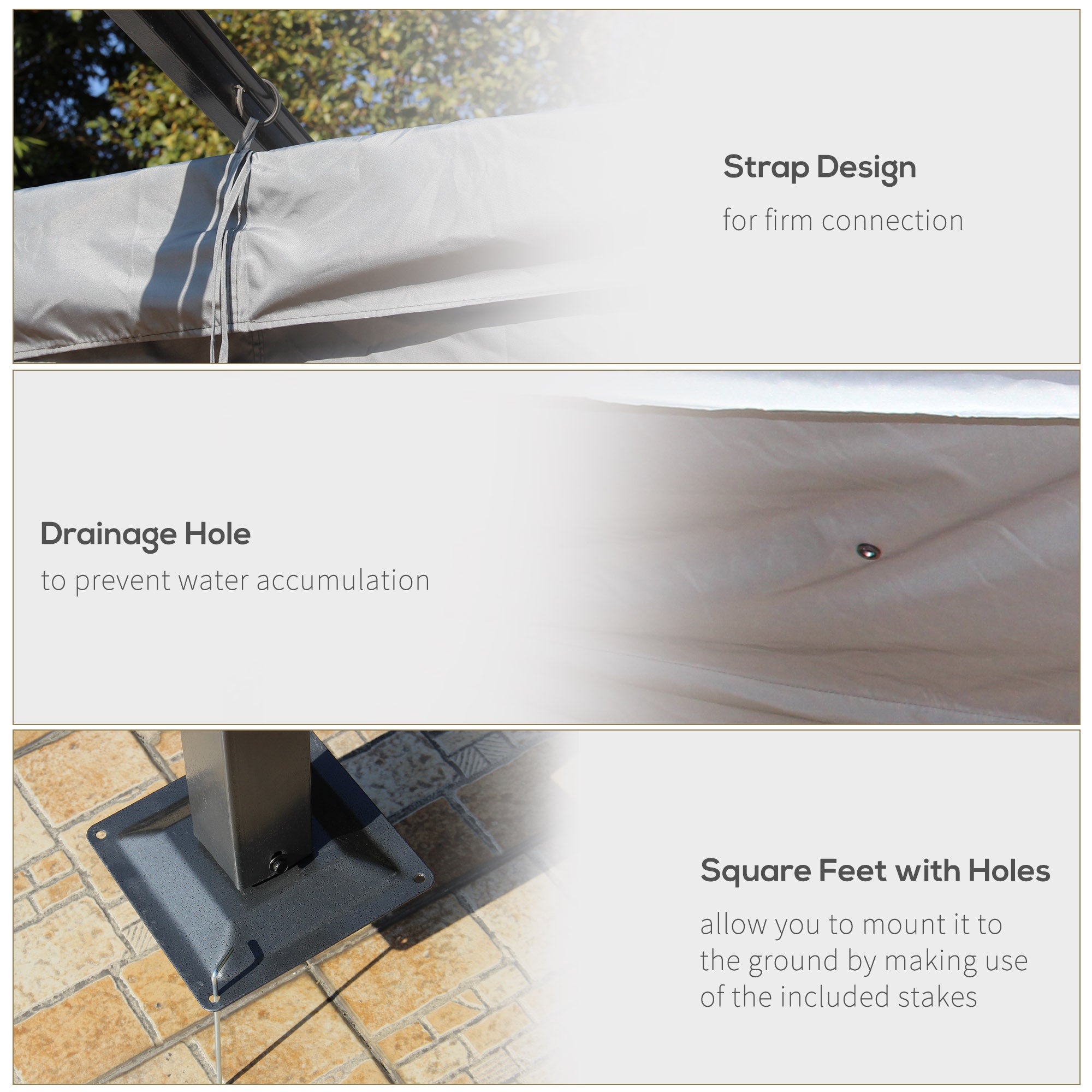 11.5' x 11.5' Outdoor Pergola with Retractable Canopy