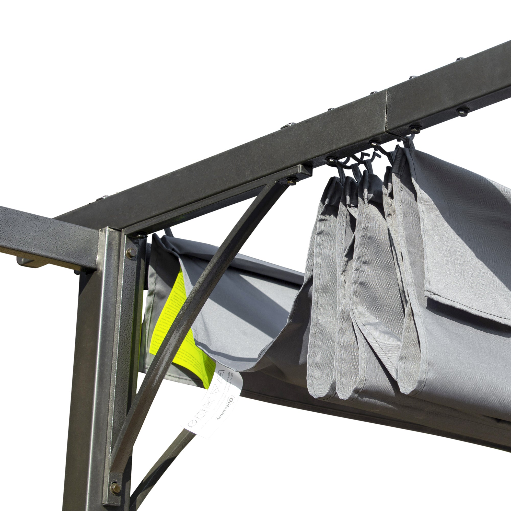 10' x 10' Outdoor Pergola with Retractable Canopy