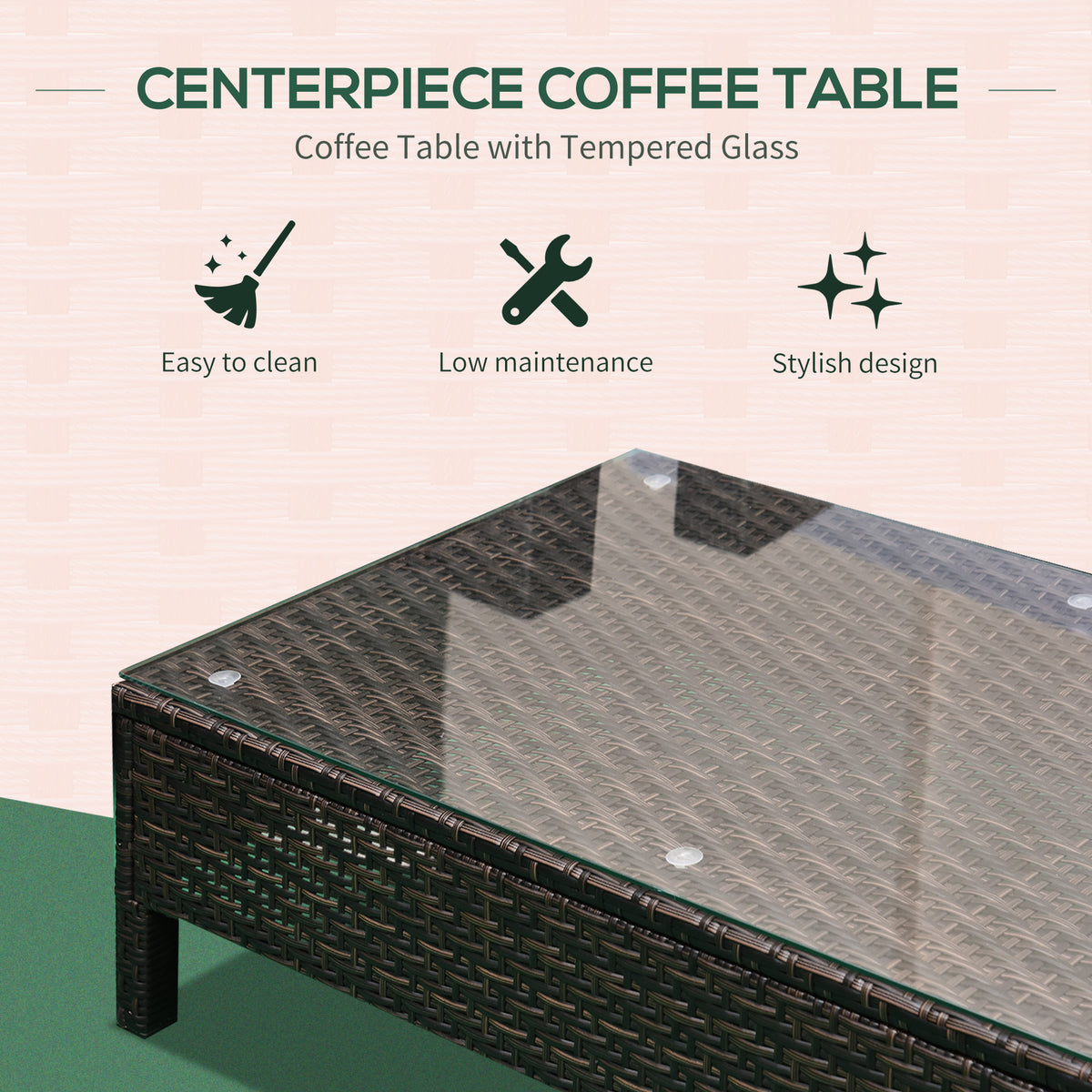 9-Piece Extra-Large Rattan Patio Conversation Set