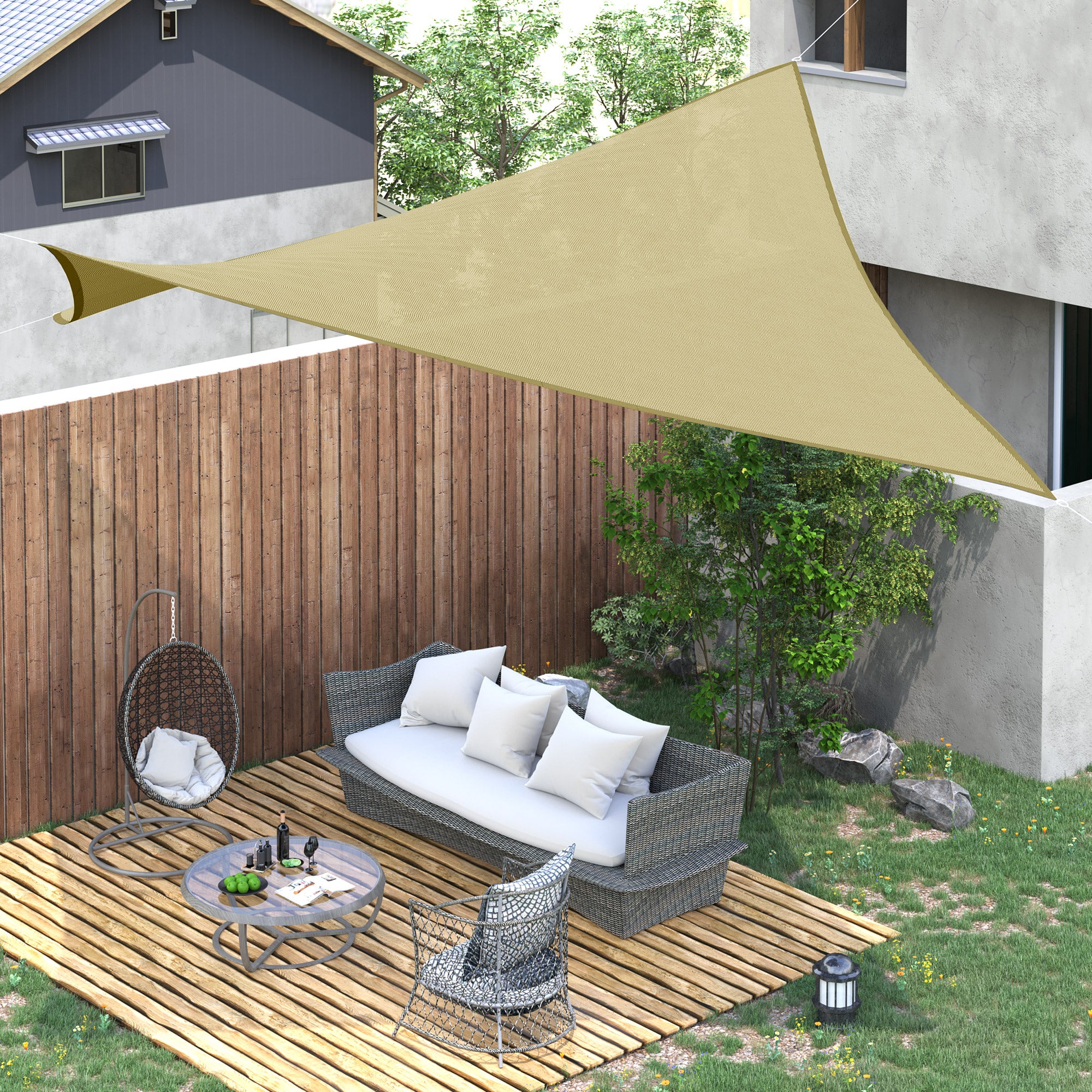 UV-Blocking Sun Shade Sail – 24' x 24' Patio Canopy for Deck, Yard & Outdoor Use