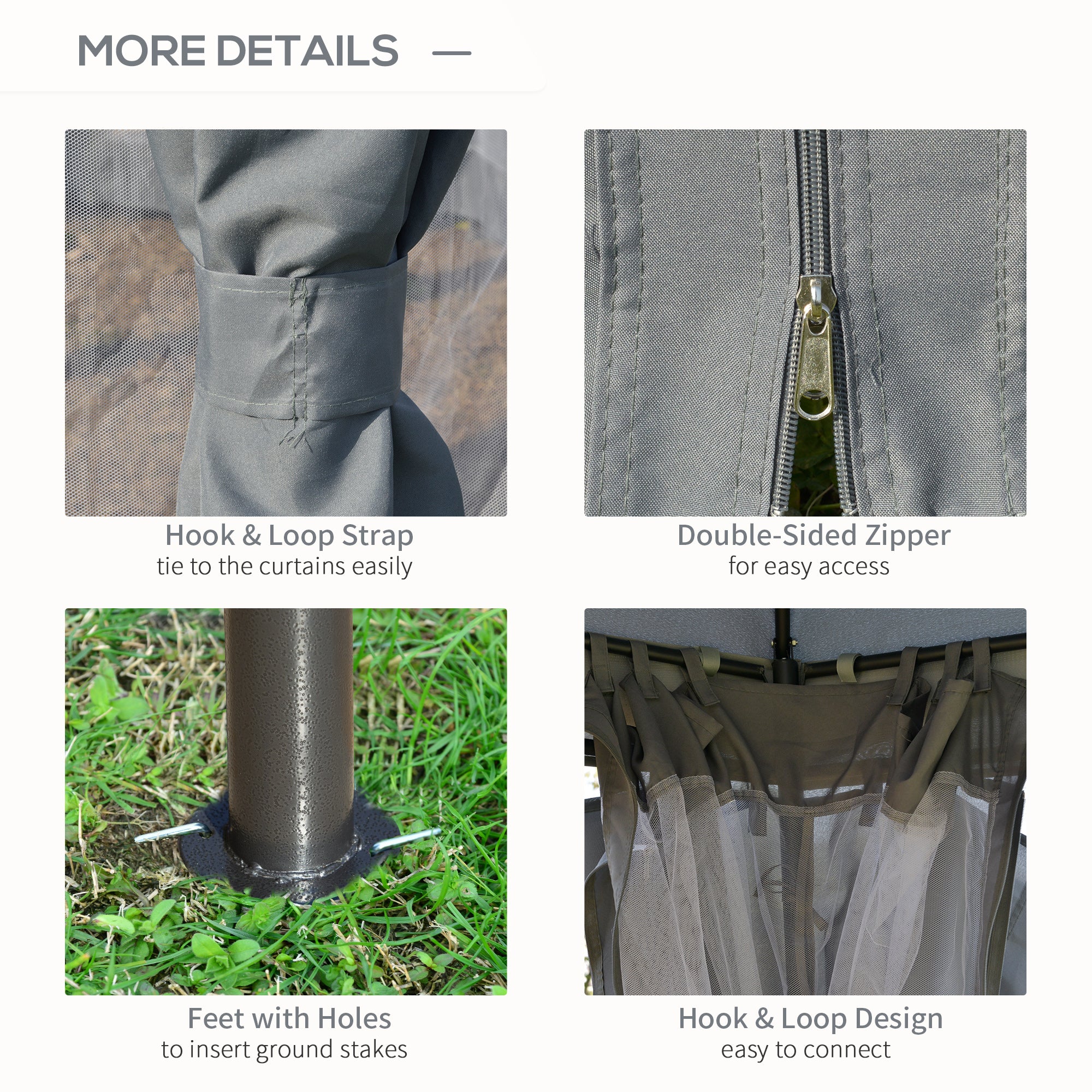 12 ft. Hexagonal Gazebo with Double Roof, Mesh Netting & Privacy Curtains – Outdoor Patio Canopy for Events & Entertaining