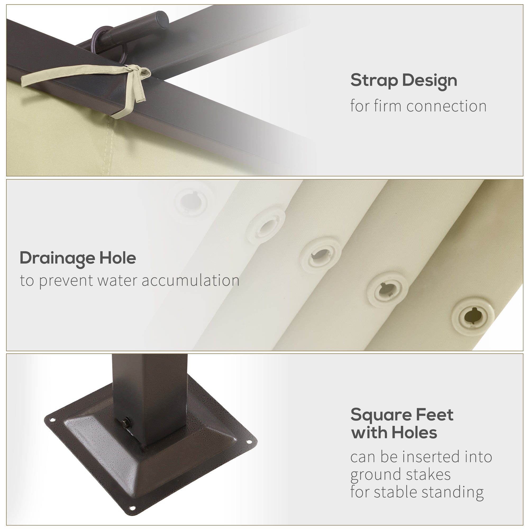 11.5' x 11.5' Outdoor Pergola with Retractable Canopy