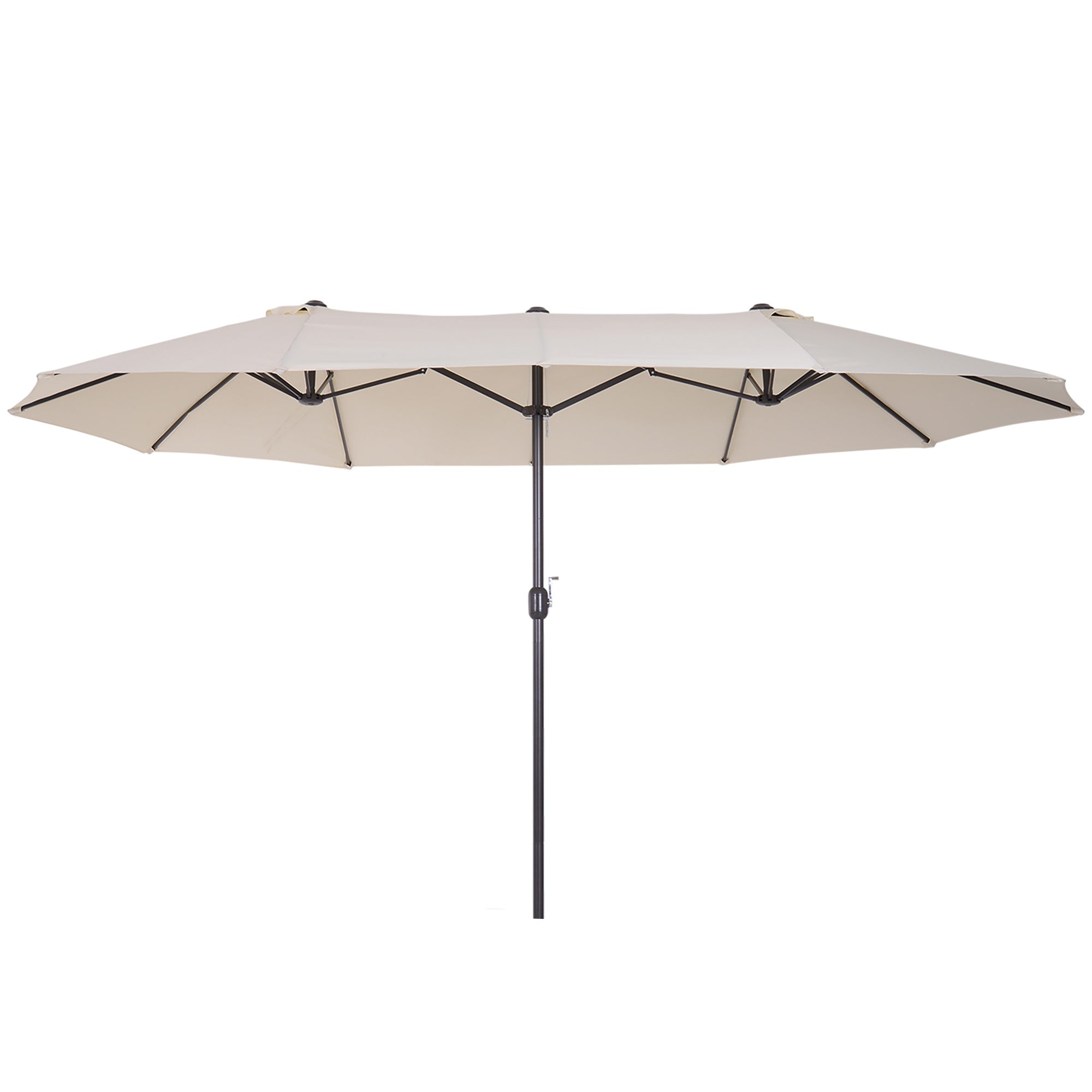 Extra Large 15 ft Patio Umbrella, Double-Sided Large Outdoor Umbrella with Crank Handle and Air Vents for Backyard, Deck, Pool