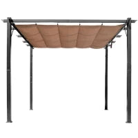 10' x 13' Outdoor Pergola Canopy with Sliding Shade