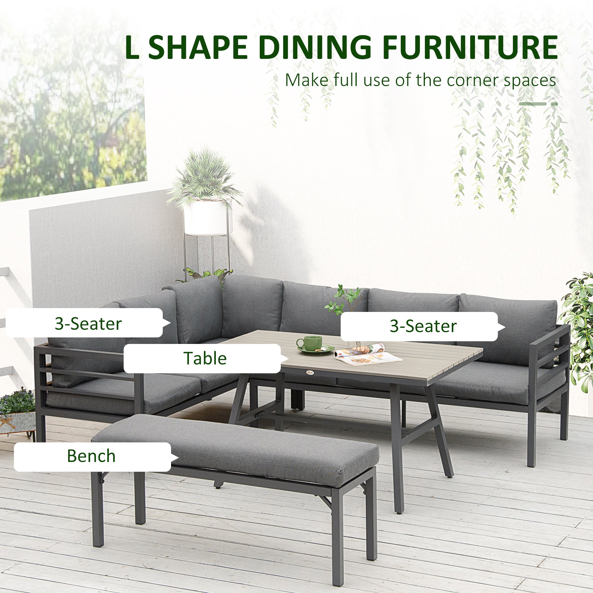 4-Piece Aluminum Outdoor Dining & Conversation Set