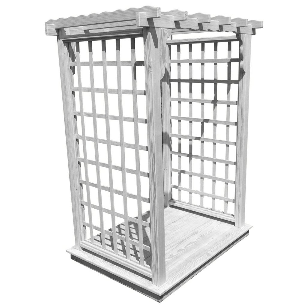 Handcrafted Pine Arbor with Deck – Lexington by A&L Furniture, Made in USA