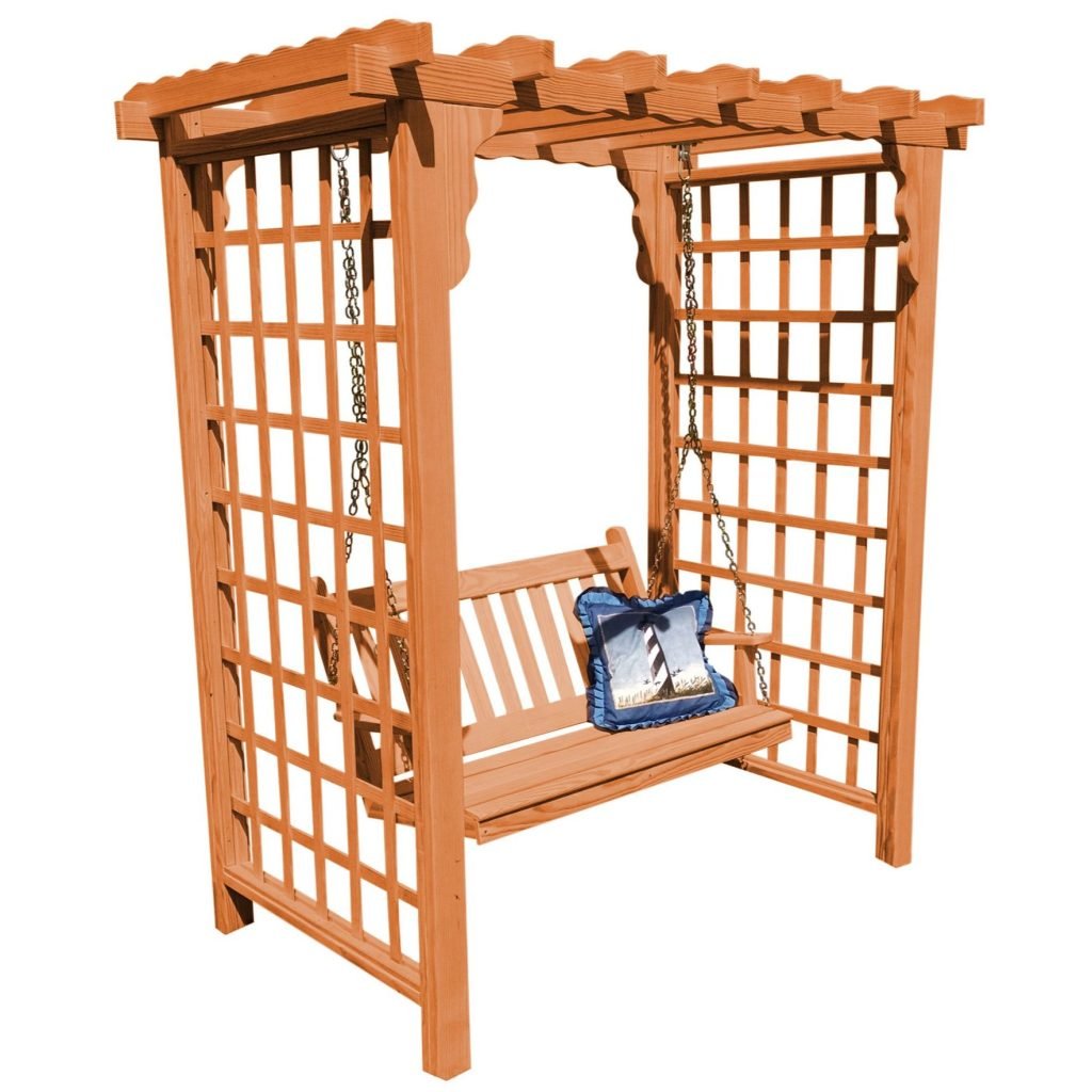 Lexington Pine Arbor with Swing – Handcrafted Outdoor Elegance