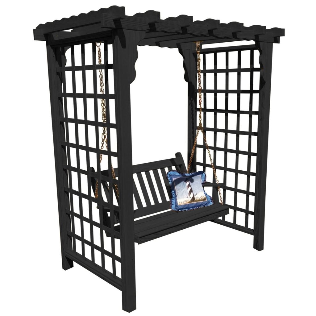 Lexington Pine Arbor with Swing – Handcrafted Outdoor Elegance
