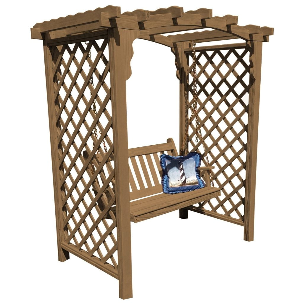 Lexington Pine Arbor with Swing – Handcrafted Outdoor Elegance by A&L Furniture