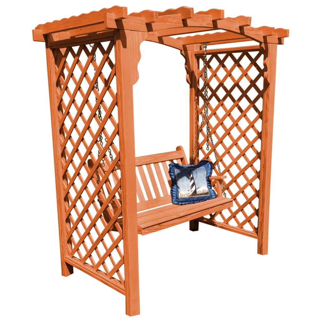 Lexington Pine Arbor with Swing – Handcrafted Outdoor Elegance by A&L Furniture