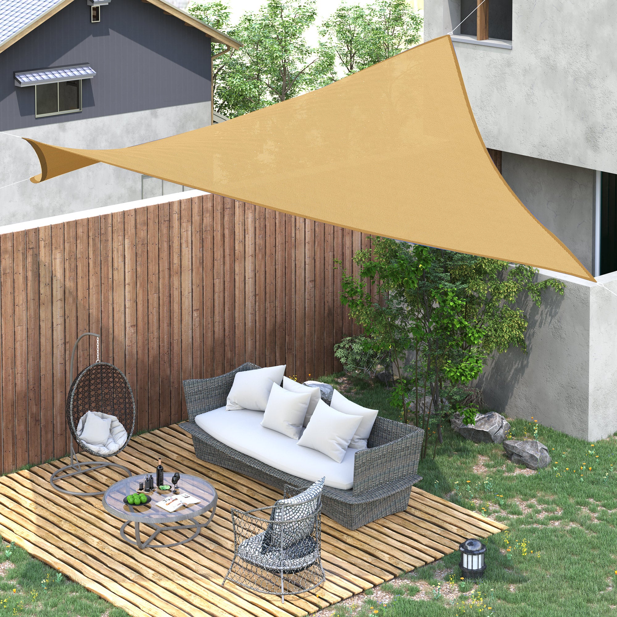 UV-Blocking Sun Shade Sail – 16' x 20' Patio Canopy for Deck, Yard & Outdoor Use
