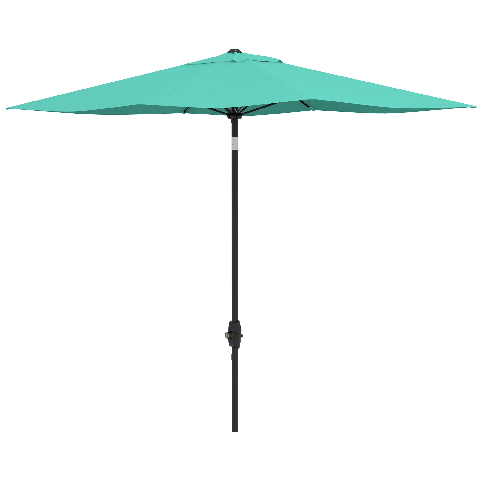 UV-Resistant Tilting Patio Umbrella – 9.5 ft Wide, Crank Lift, Outdoor Market Parasol