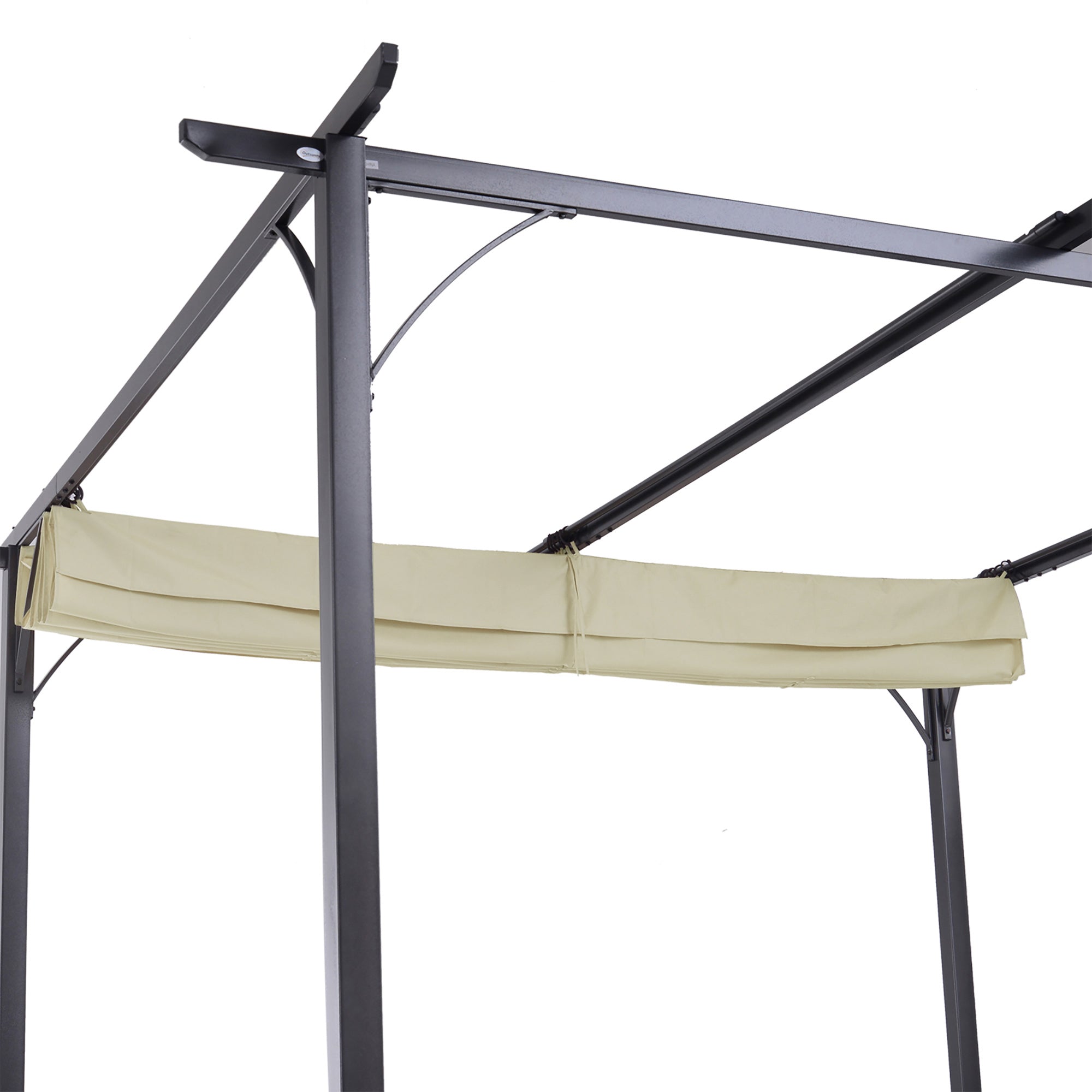 10' x 10' Outdoor Pergola with Retractable Canopy
