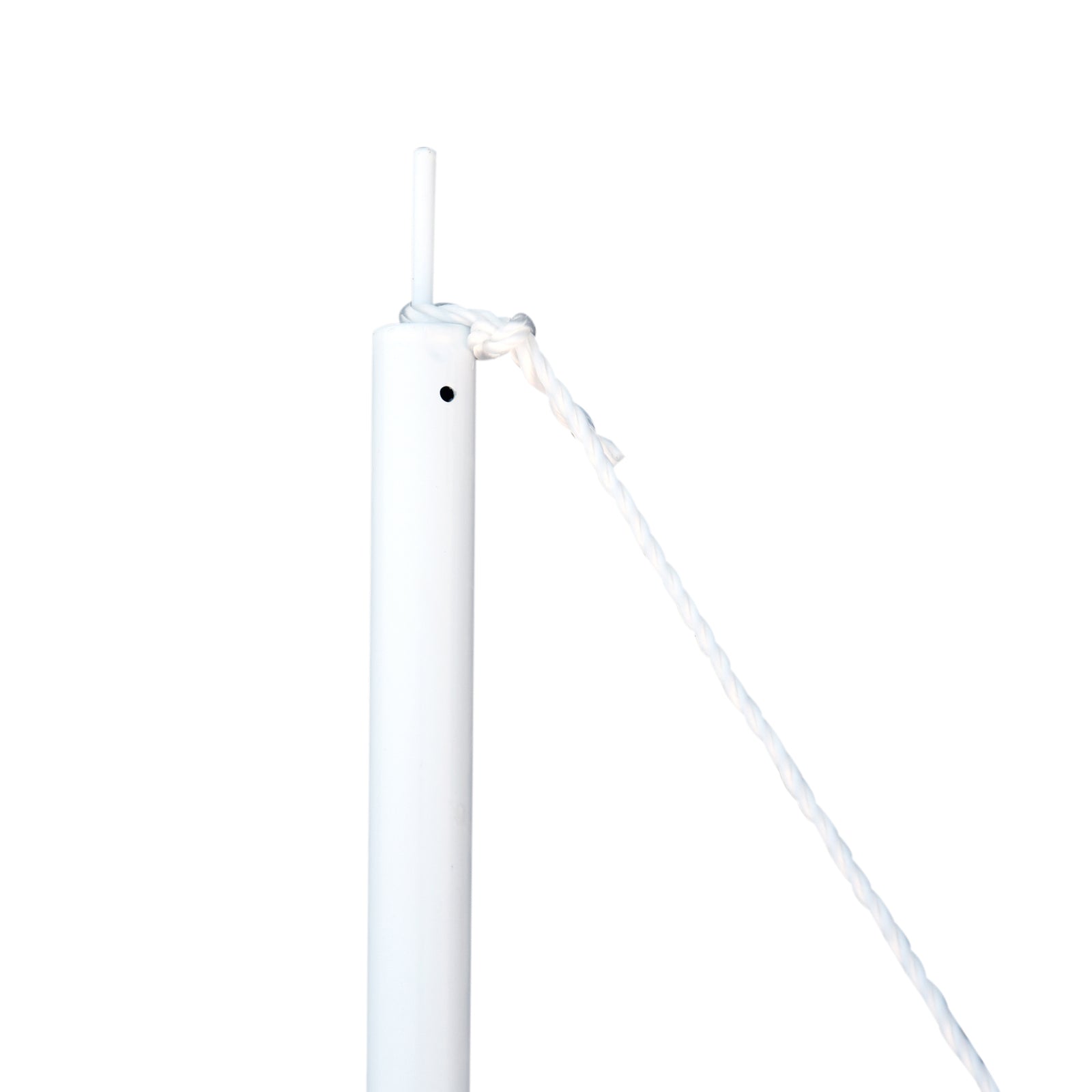 Sun Shade Sail Pole Kit – Adjustable Heavy-Duty Canopy Pole with Ground Spike, Rope & Carrying Case (SUN SAIL NOT INCLUDED), White