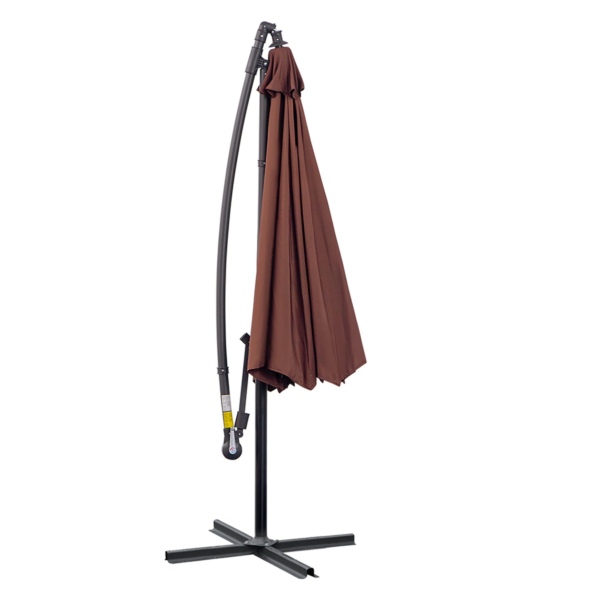 10ft Cantilever Patio Umbrella with 360° Rotation – UV & Water-Resistant Offset Umbrella with Base