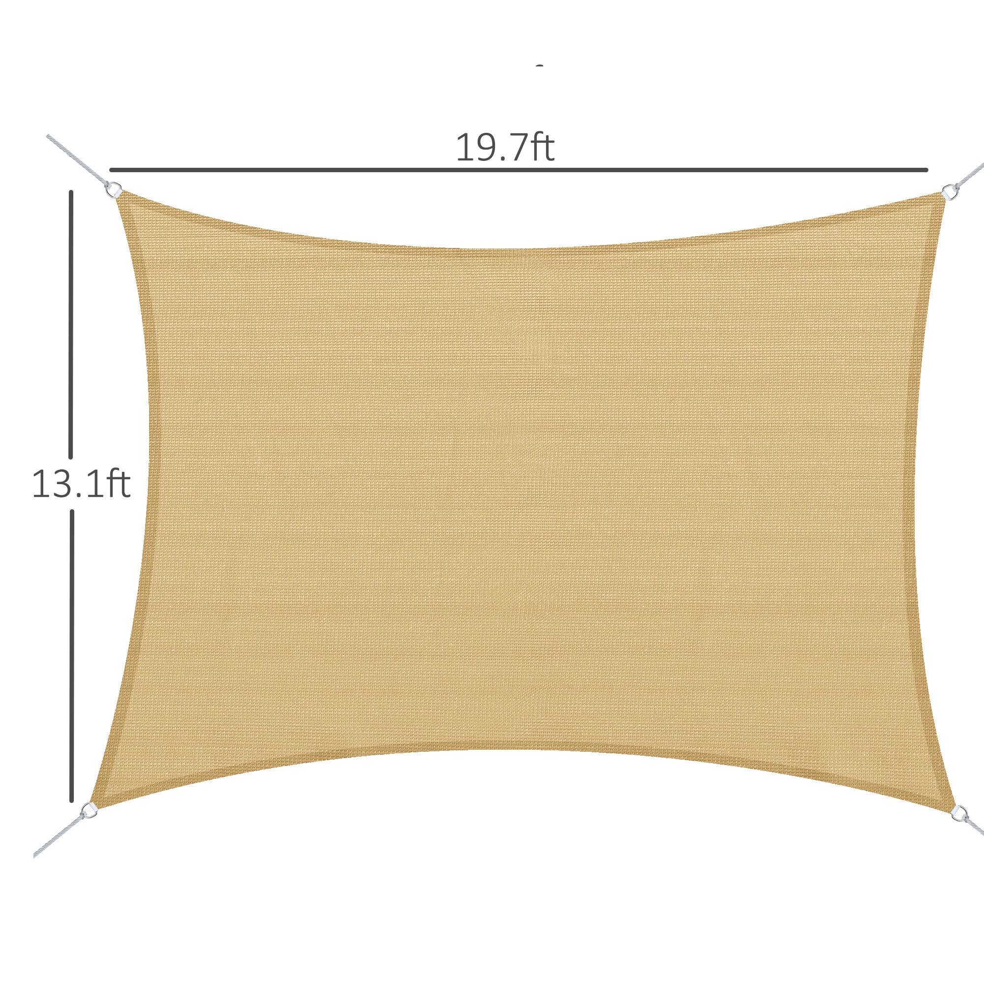 UV-Blocking Sun Shade Sail – 20' x 13' Patio Canopy for Deck, Yard & Outdoor Use