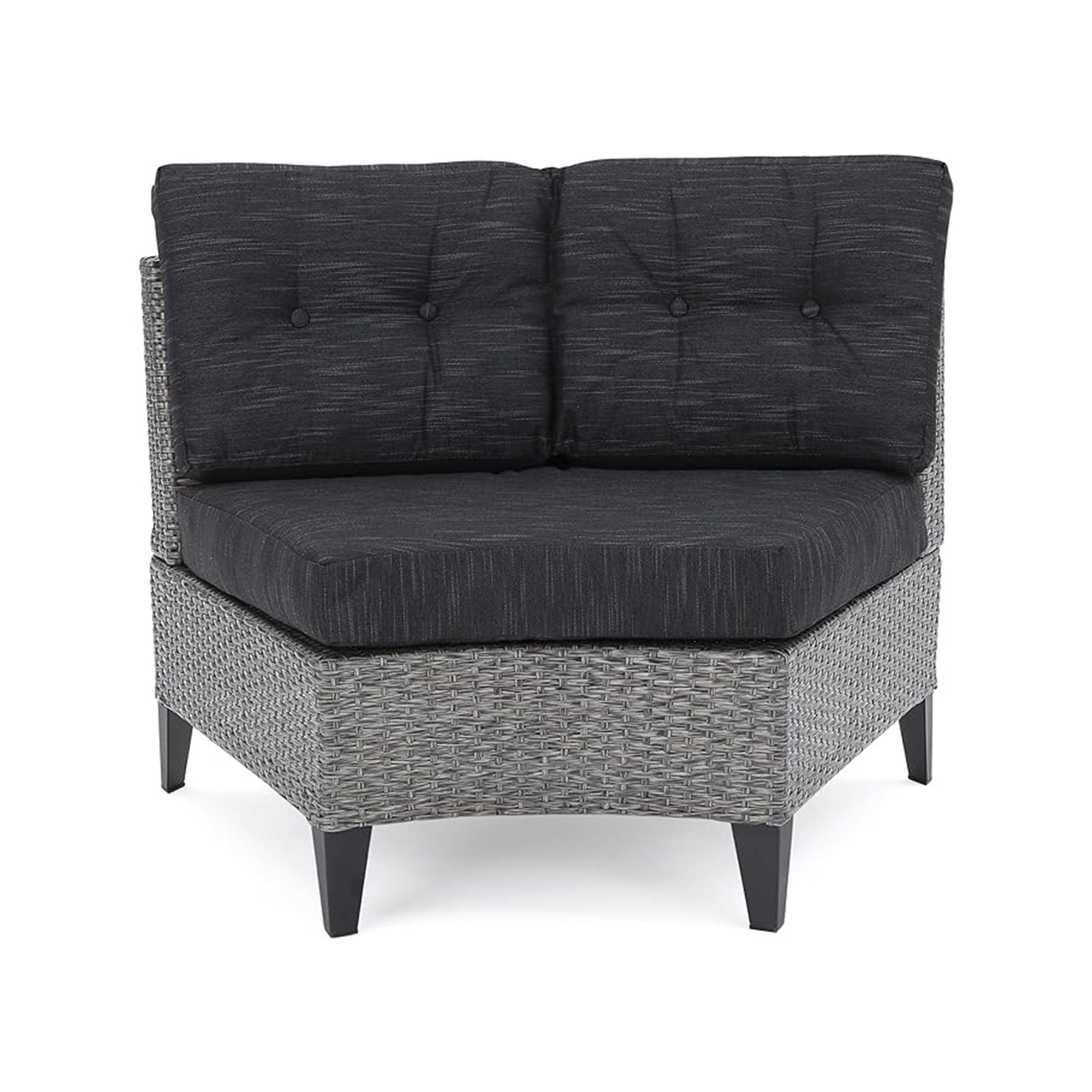 8-Seater Modular Outdoor Half-Circle Rattan Sofa Set – Weather-Resistant Patio Sectional with Cushions
