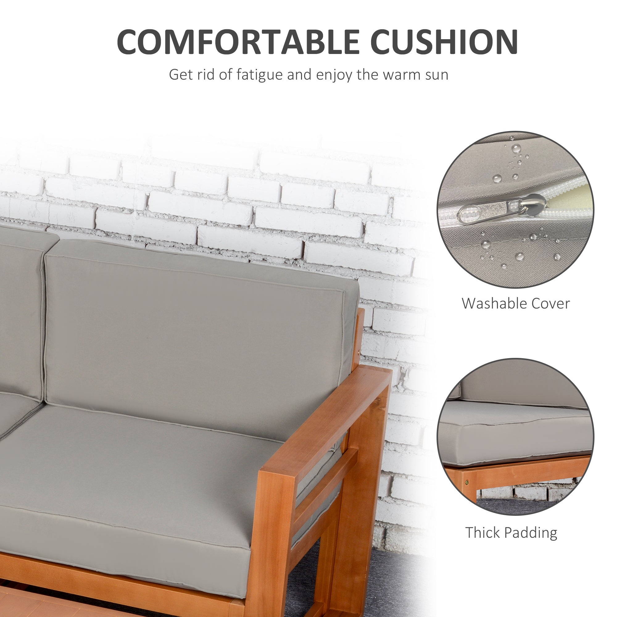 5-Piece Outdoor Sectional Sofa Set with Coffee Table