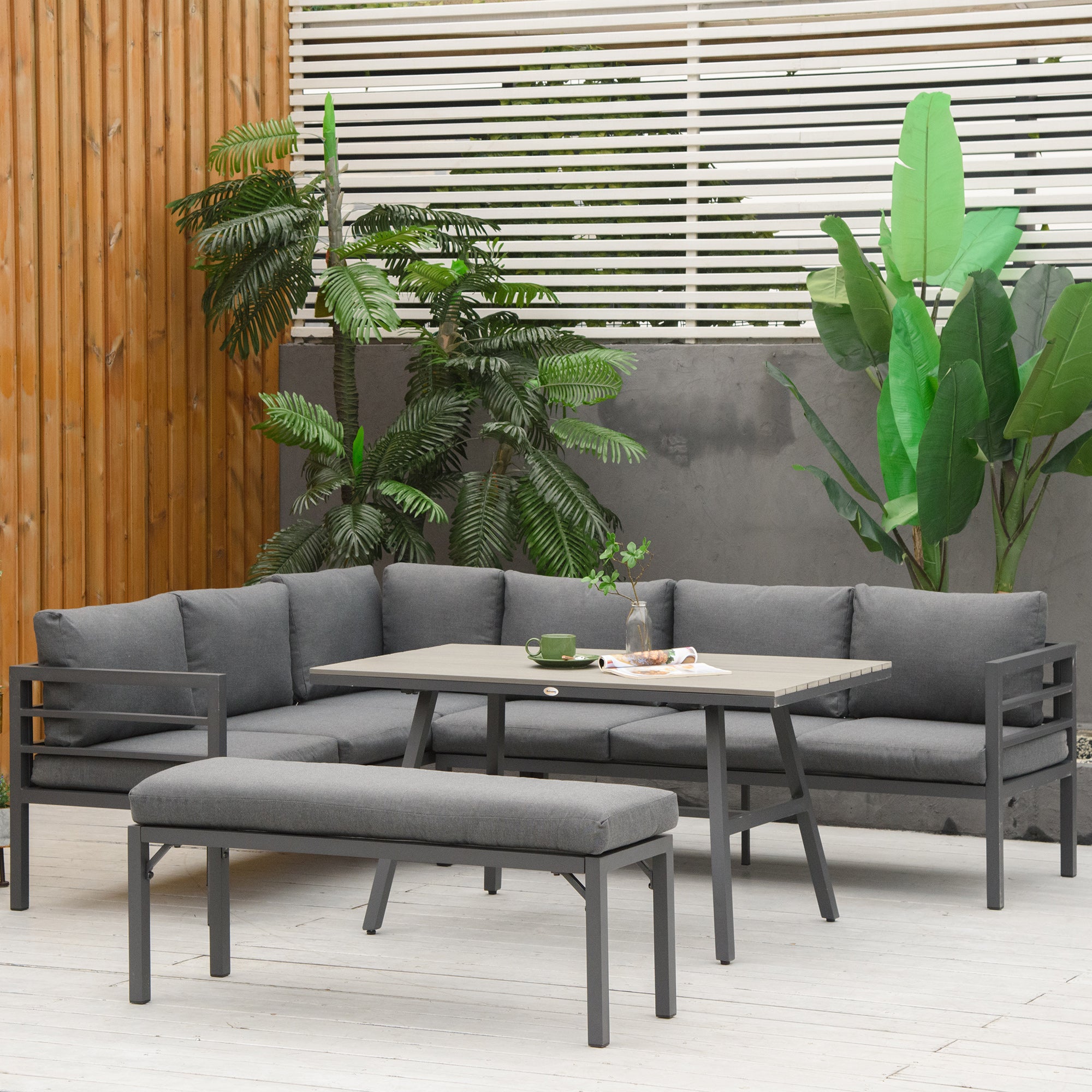 4-Piece Aluminum Outdoor Dining & Conversation Set