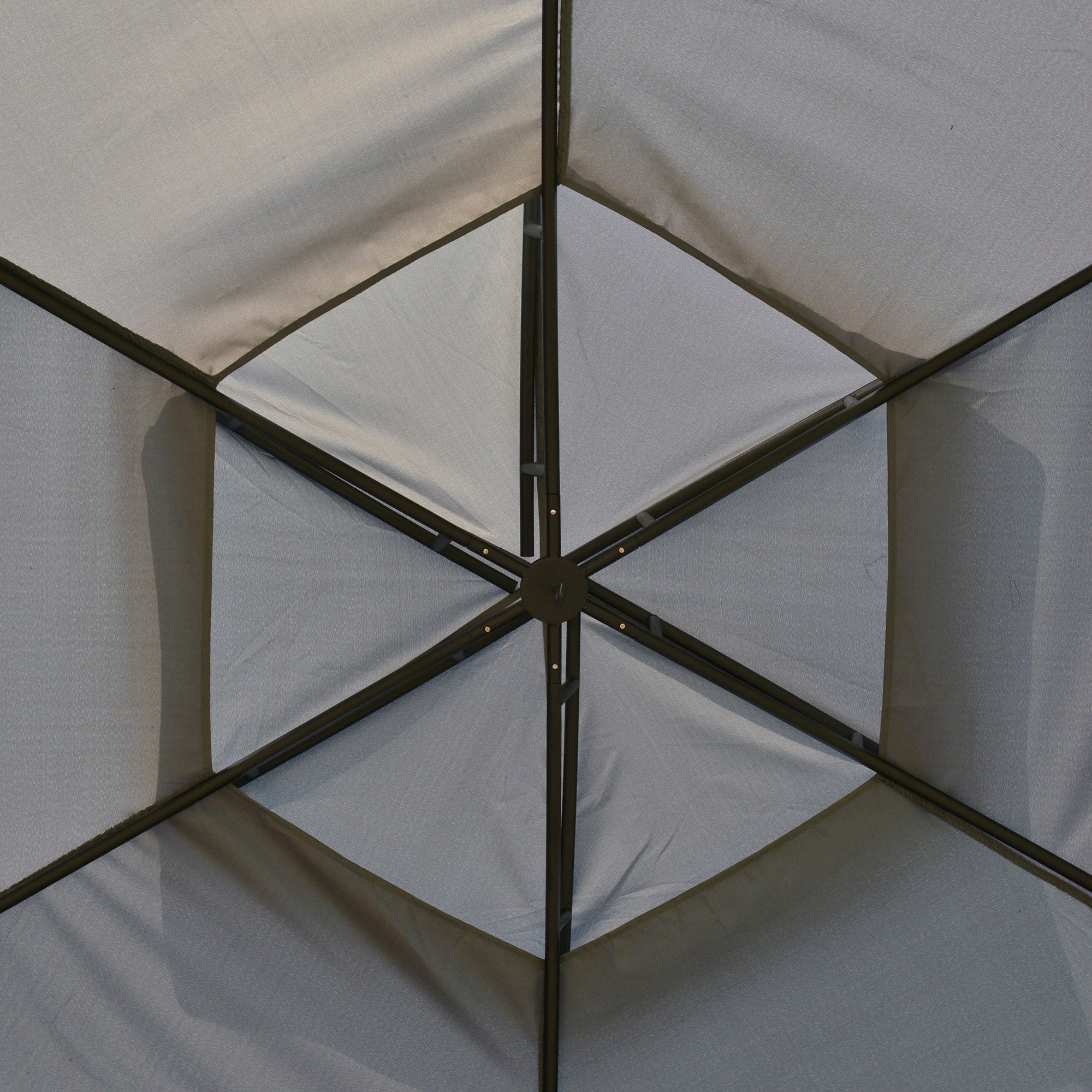 12 ft. Hexagonal Gazebo with Double Roof, Mesh Netting &amp; Privacy Curtains – Outdoor Patio Canopy for Events &amp; Entertaining