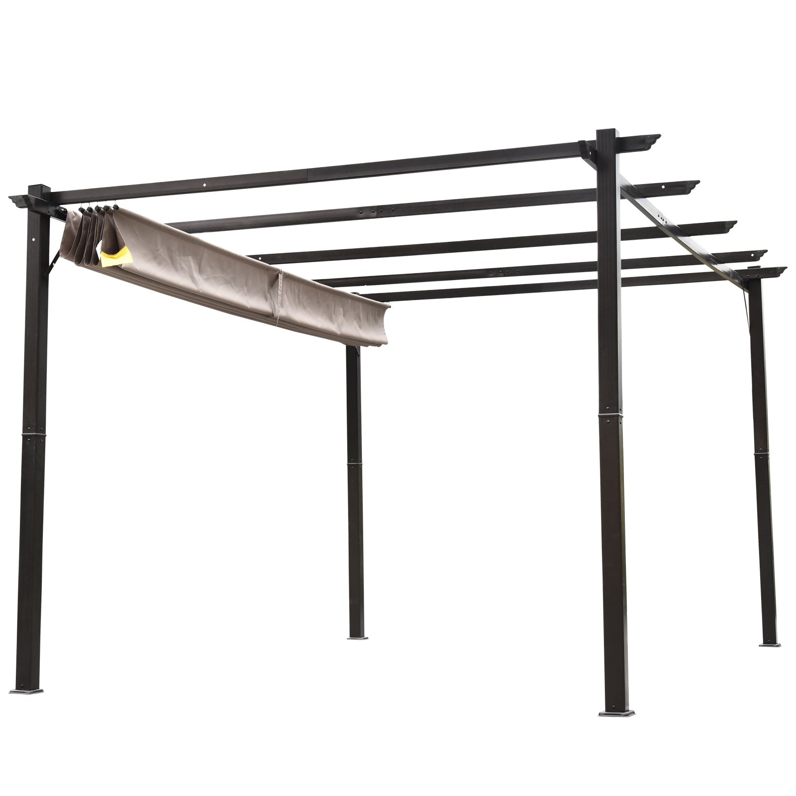 10' x 13' Outdoor Pergola Canopy with Sliding Shade