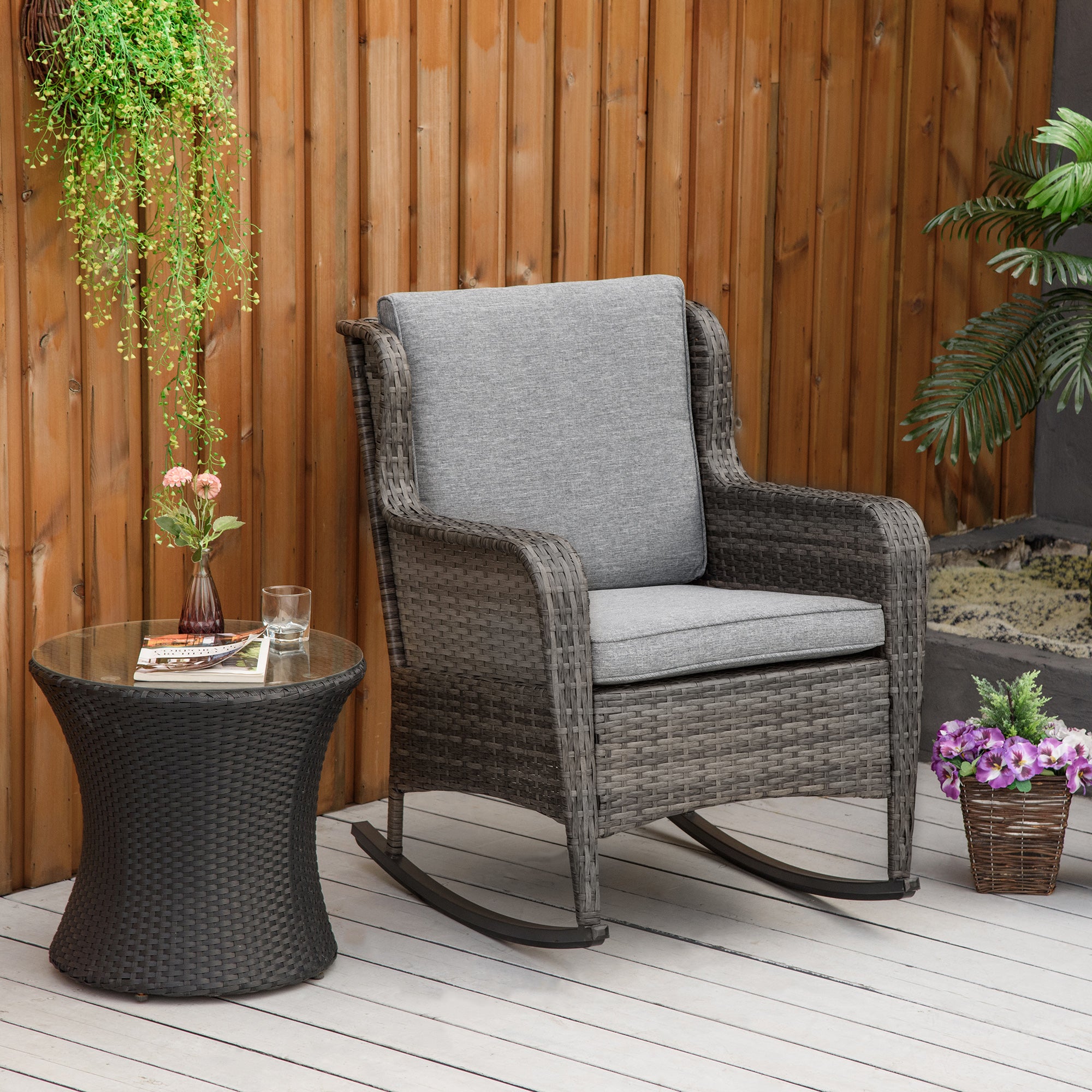 Outdoor Rattan Rocking Chair