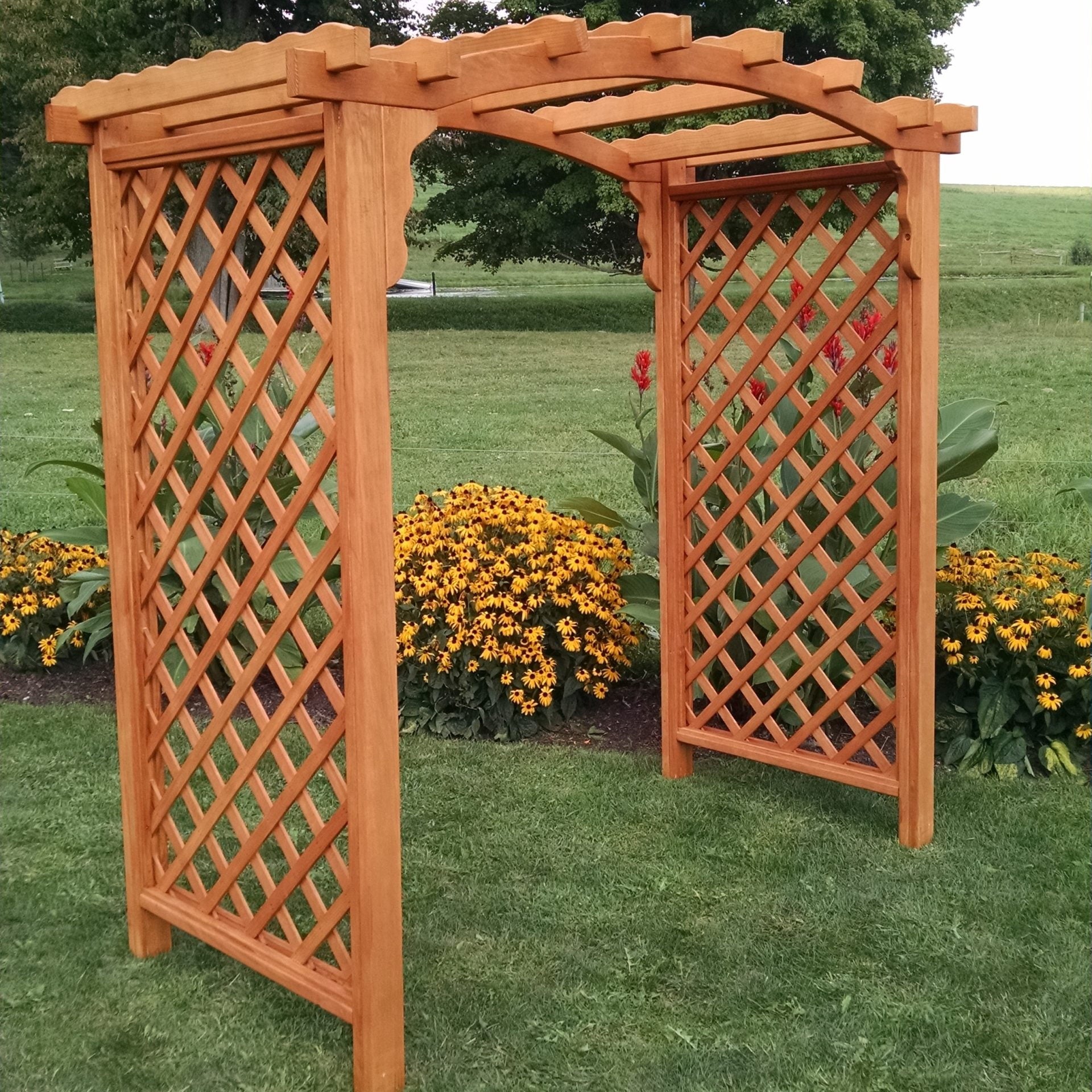 Jamesport Outdoor Pine Arbor – Elegant Garden Structure