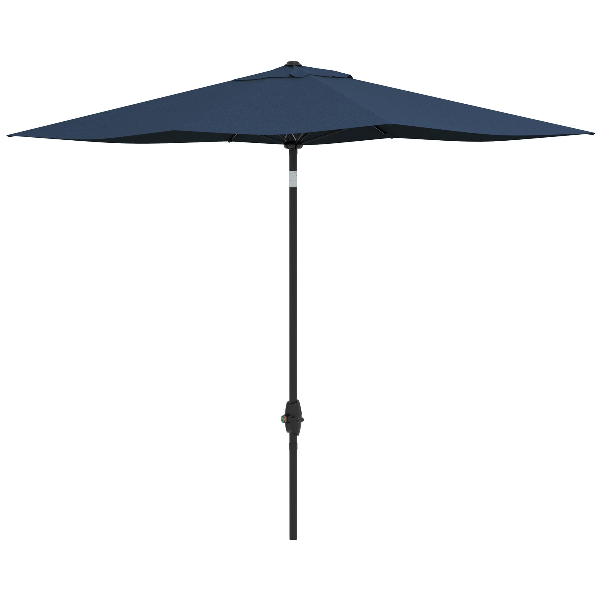 UV-Resistant Tilting Patio Umbrella – 9.5 ft Wide, Crank Lift, Outdoor Market Parasol