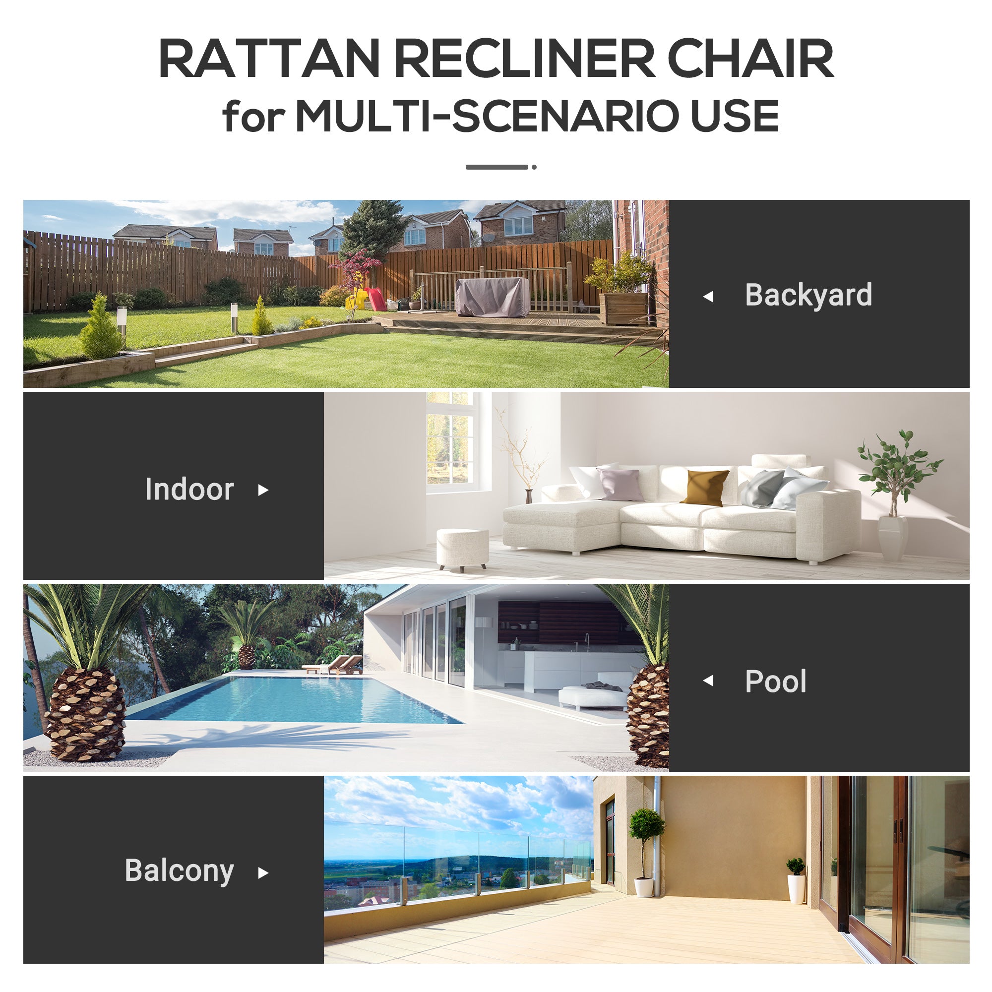 Outdoor Reclining Lounge Chair