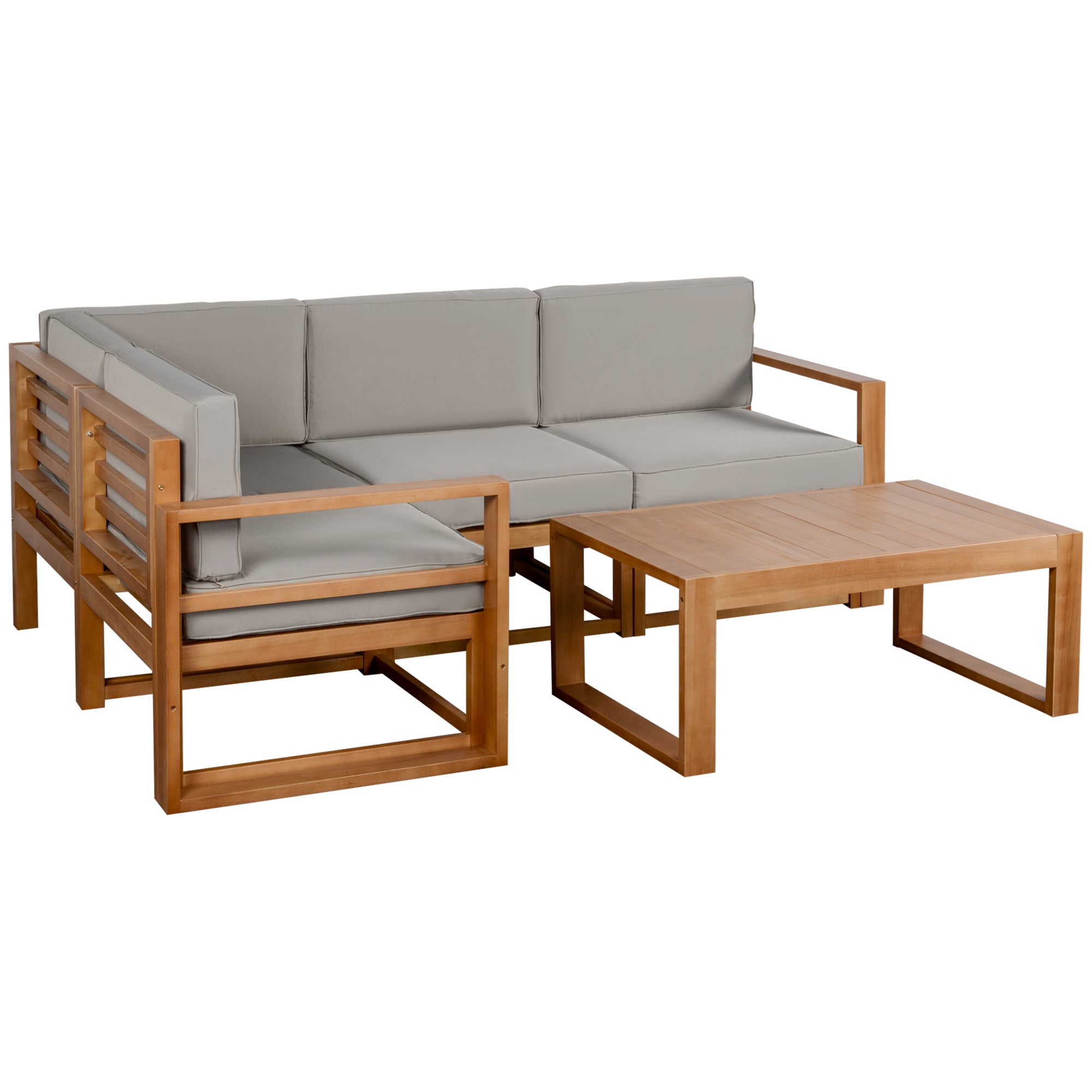 5-Piece Outdoor Sectional Sofa Set with Coffee Table