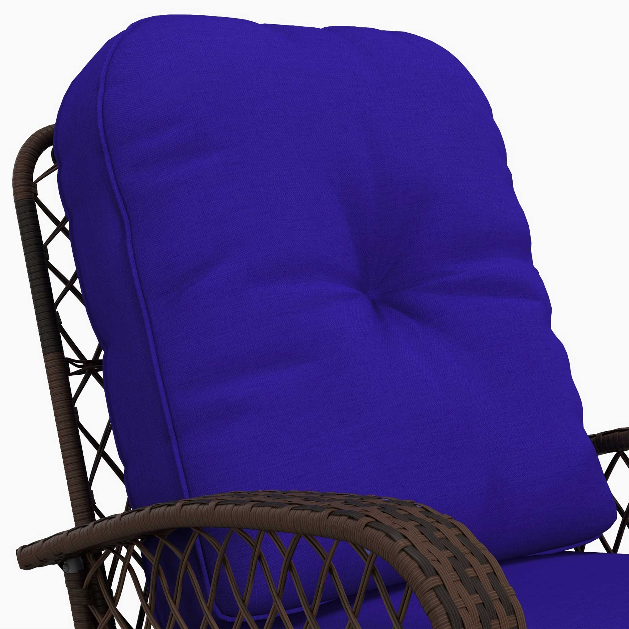 All-Weather Rattan Rocking Chair with Cushions – Indoor/Outdoor Patio Seating