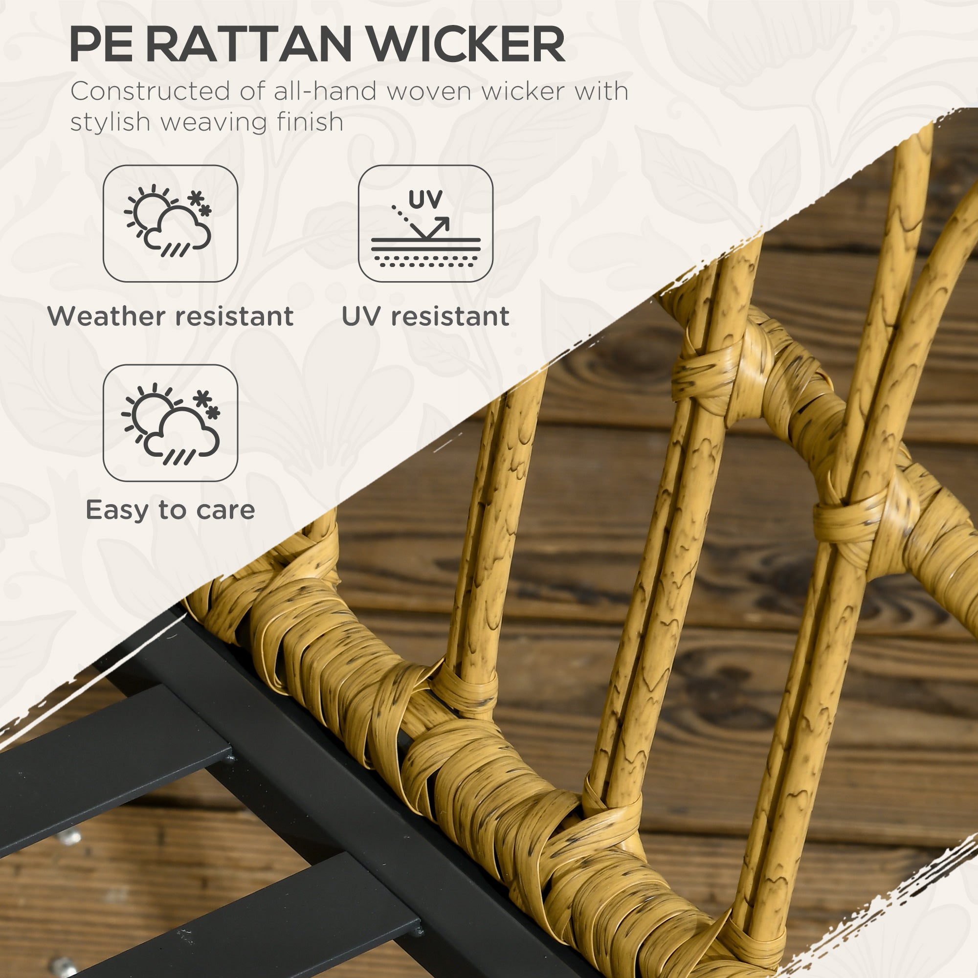3-Piece Outdoor Rocking Chair Set