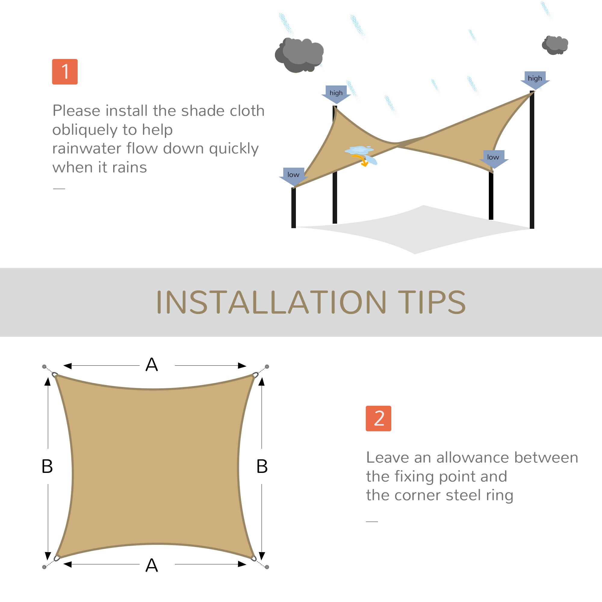 UV-Blocking Sun Shade Sail – 20' x 13' Patio Canopy for Deck, Yard & Outdoor Use