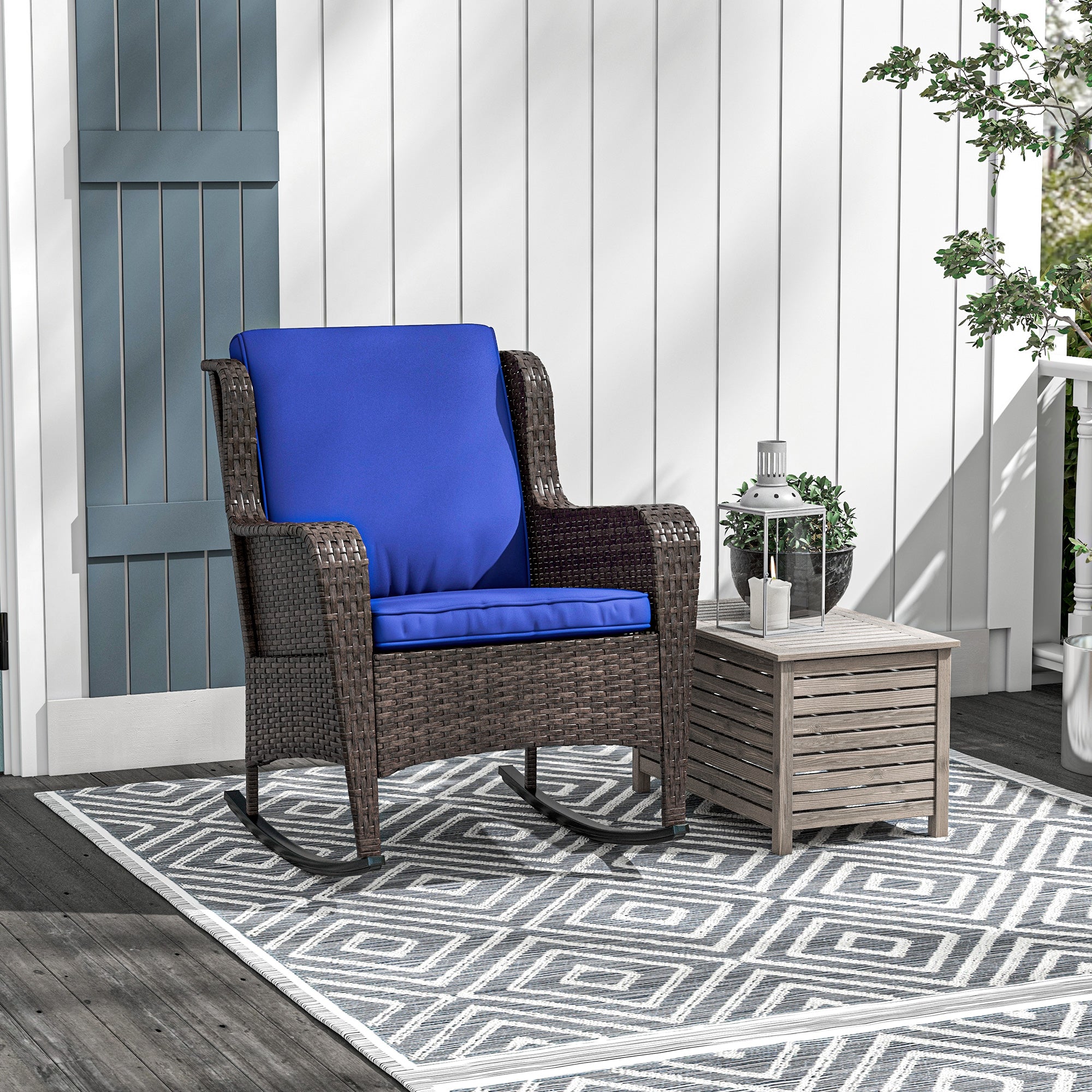 Outdoor Rattan Rocking Chair