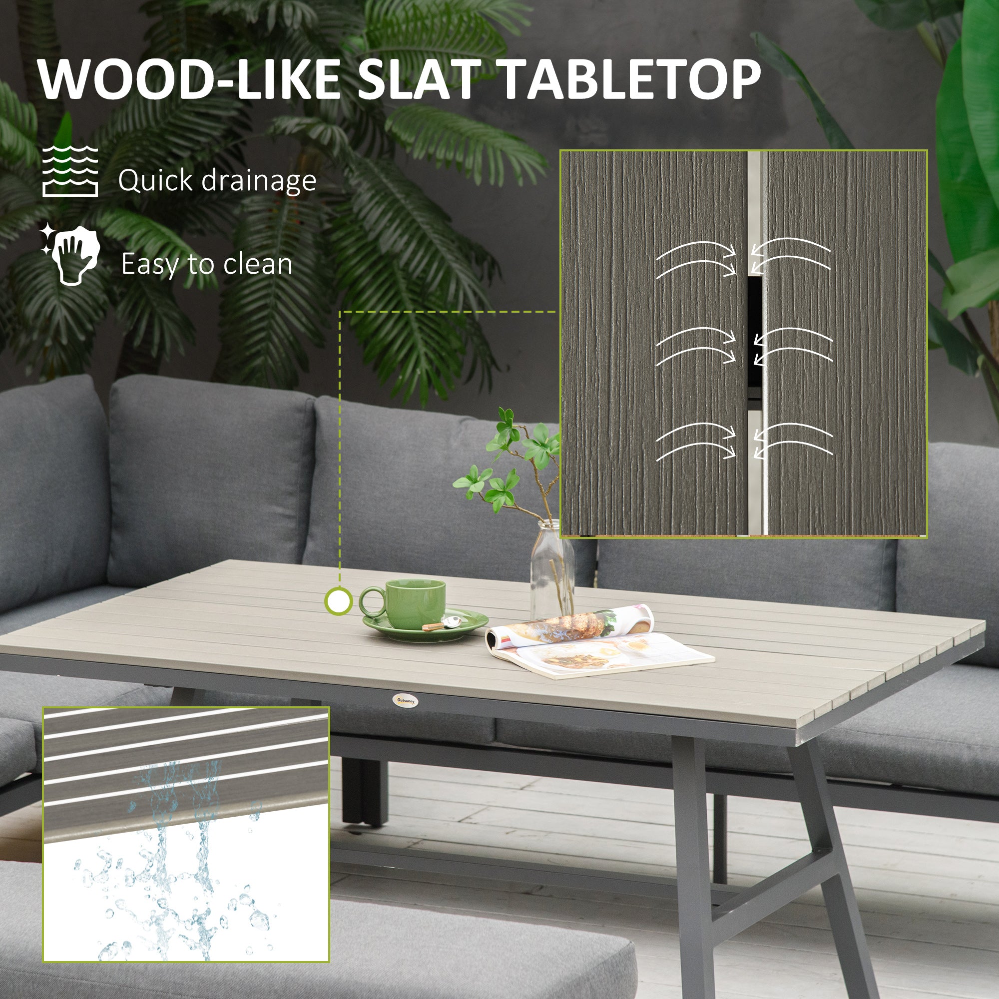 4-Piece Aluminum Outdoor Dining & Conversation Set